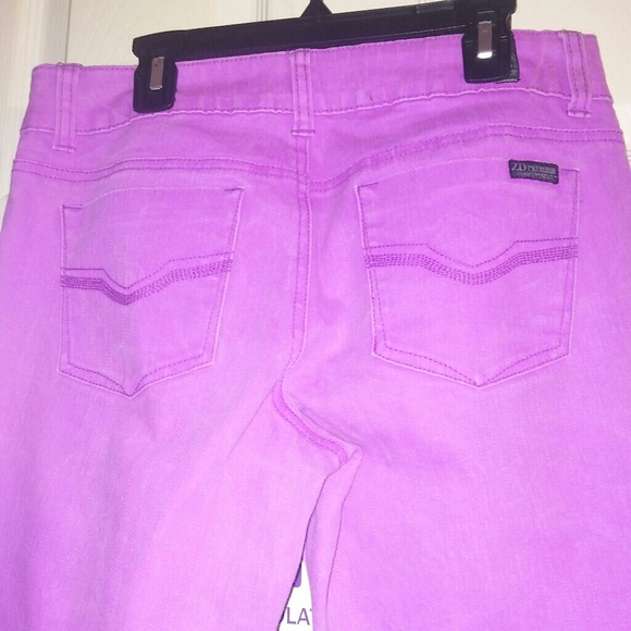 Juniors ZD Premium Bright Purple Jeans - Picture 2 of 4